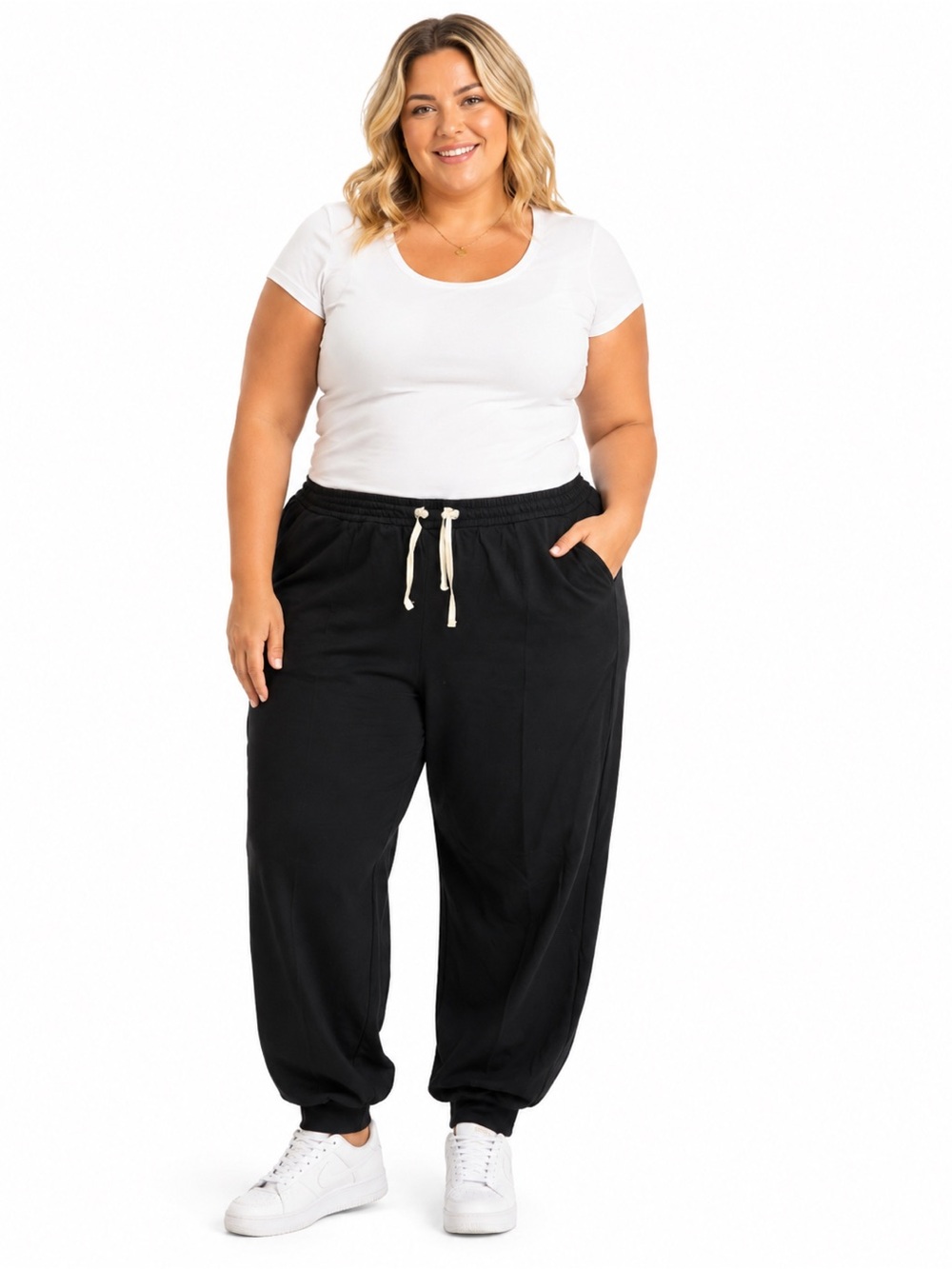 Zenana Black Joggers 1X